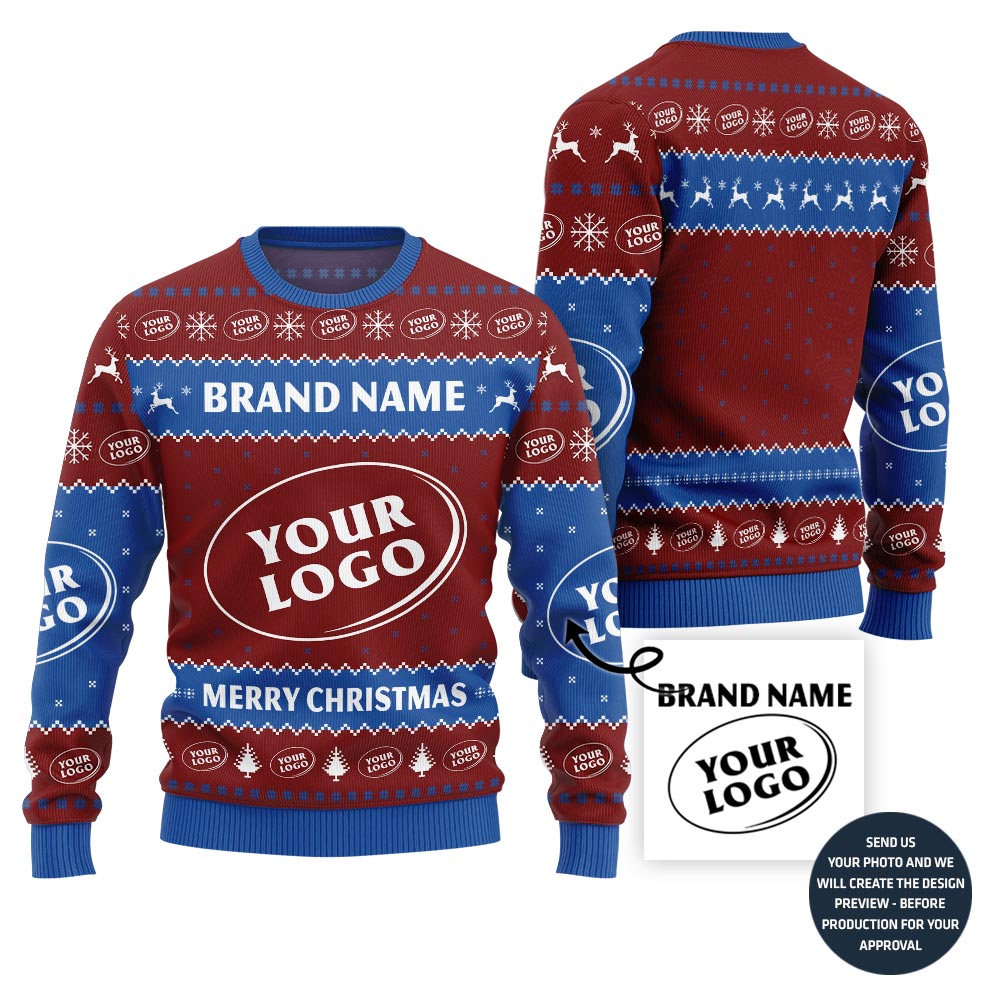 Custom Logo And Brand Name Christmas Sweater Group Order