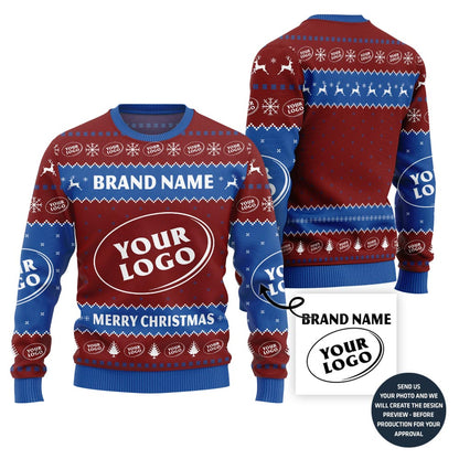 Custom Logo And Brand Name Christmas Sweater Group Order