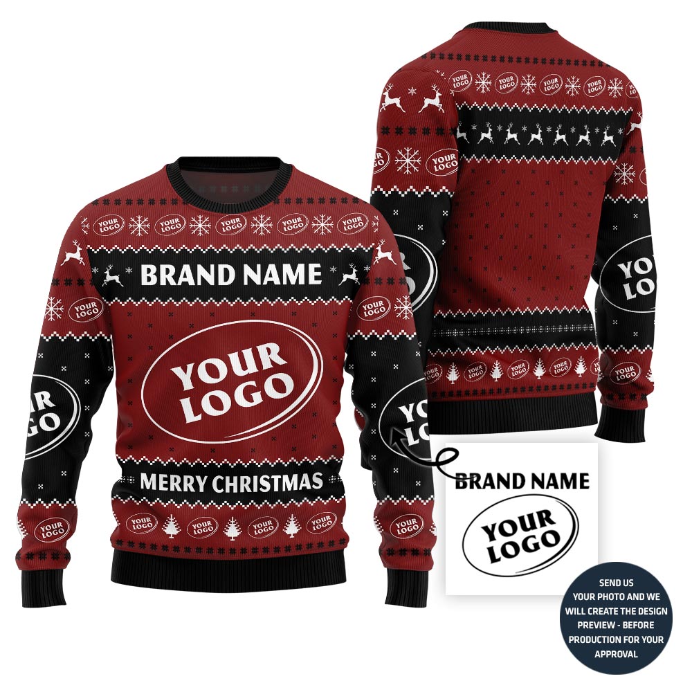 Custom Logo And Brand Name Christmas Sweater Group Order