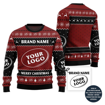 Custom Logo And Brand Name Christmas Sweater Group Order