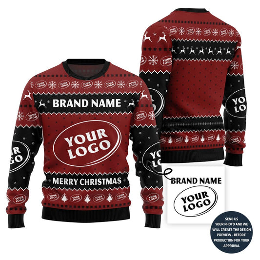 Custom Logo And Brand Name Christmas Sweater Group Order