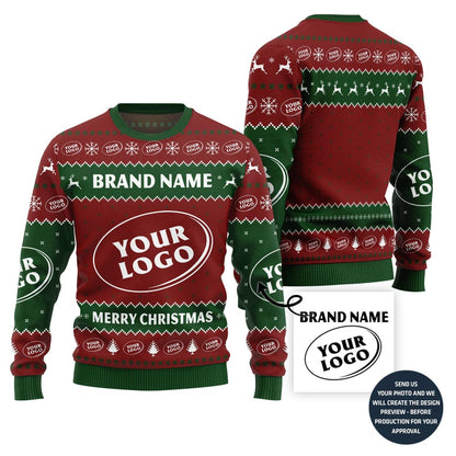 Custom Logo And Brand Name Christmas Sweater Group Order