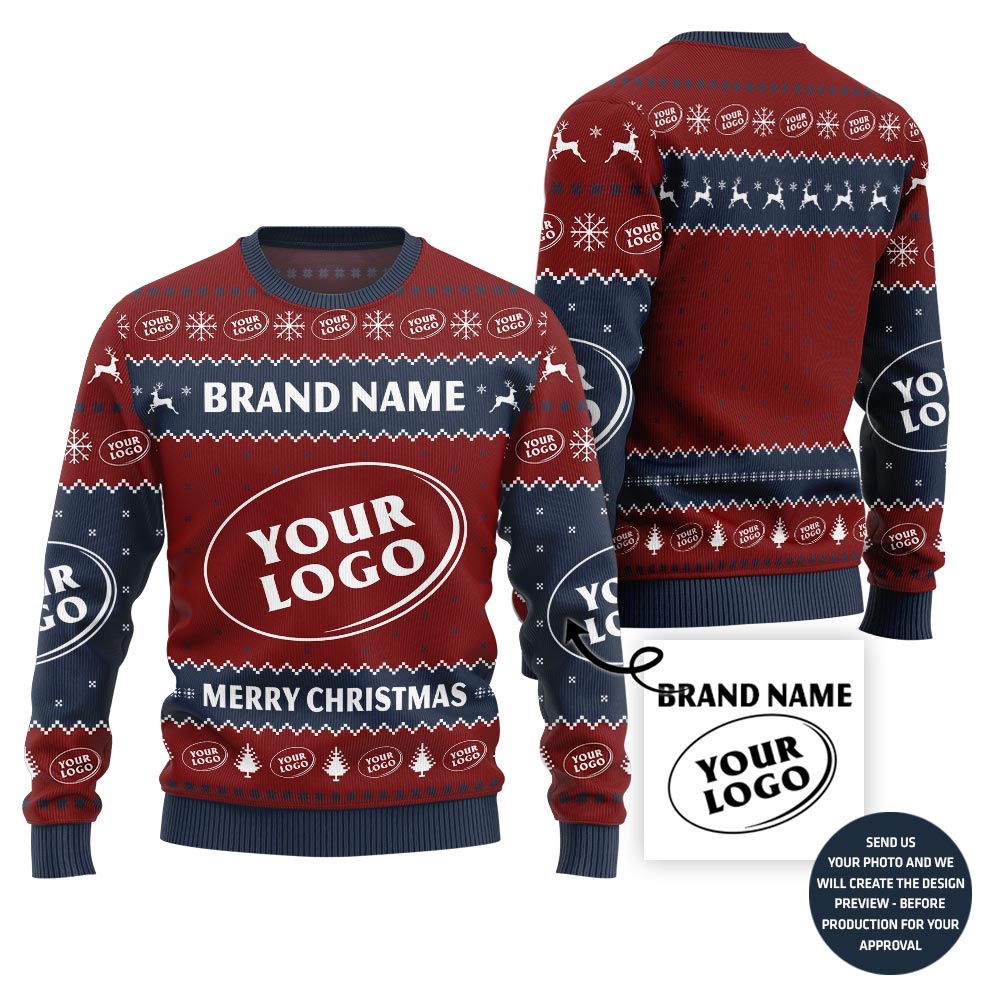 Custom Logo And Brand Name Christmas Sweater Group Order