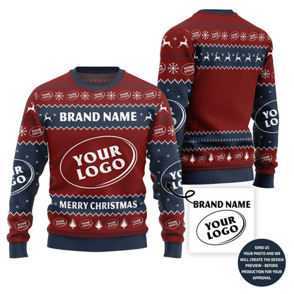 Custom Logo And Brand Name Christmas Sweater Group Order