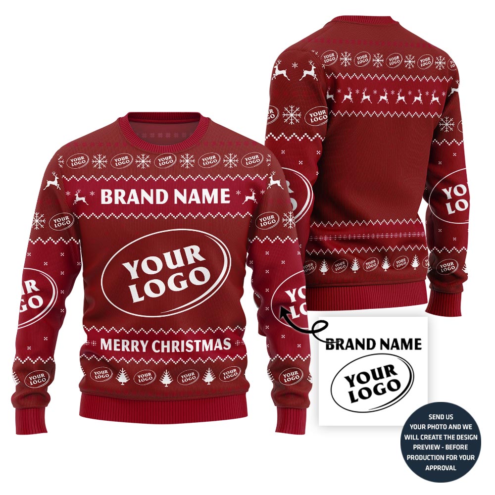Custom Logo And Brand Name Christmas Sweater Group Order