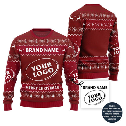 Custom Logo And Brand Name Christmas Sweater Group Order