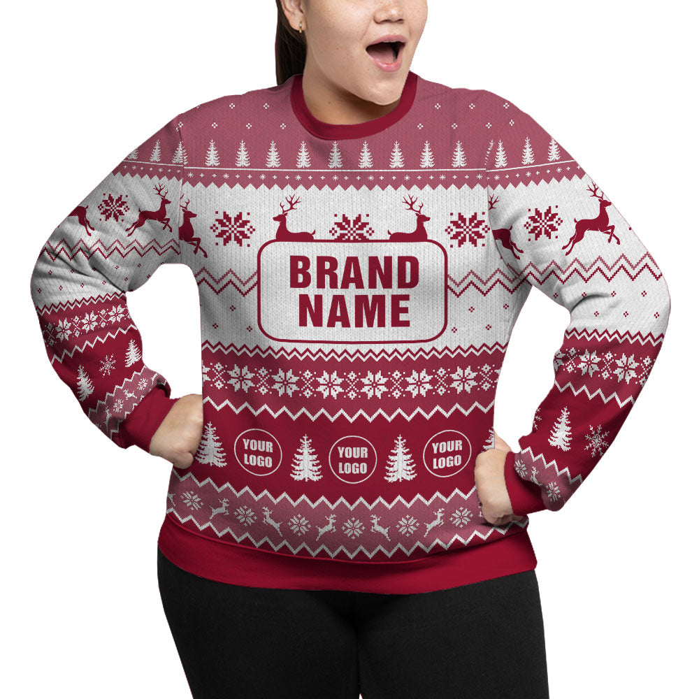 Custom Logo And Brand Name For Business Plus Size Sweater
