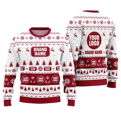 Custom Logo And Brand Name For Company Christmas Sweater