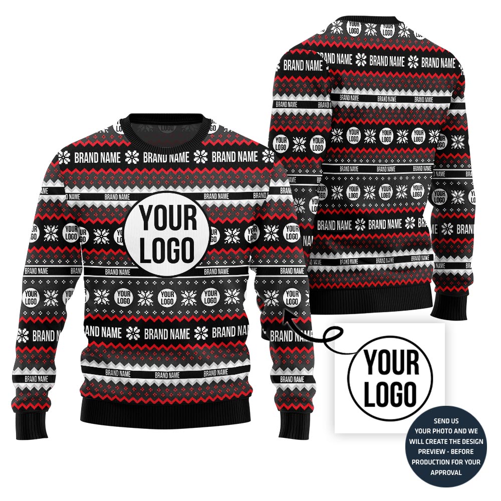 Custom Logo And Brand Name Holiday Sweater