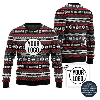 Custom Logo And Brand Name Holiday Sweater