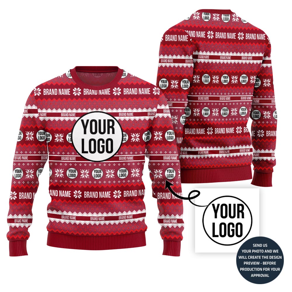 Custom Logo And Brand Name Holiday Sweater