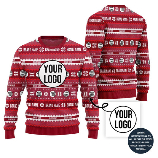 Custom Logo And Brand Name Holiday Sweater