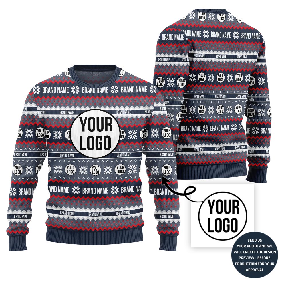 Custom Logo And Brand Name Holiday Sweater