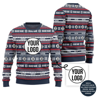 Custom Logo And Brand Name Holiday Sweater