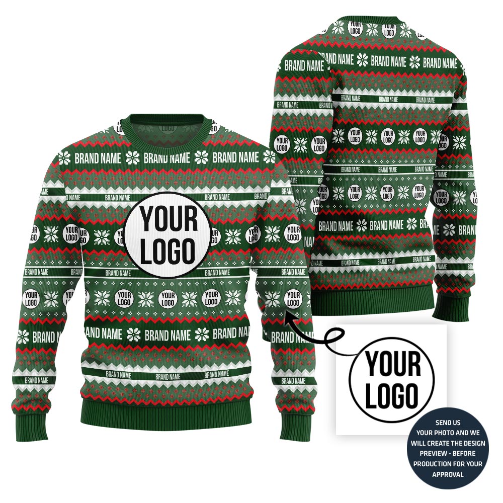 Custom Logo And Brand Name Holiday Sweater