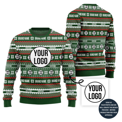 Custom Logo And Brand Name Holiday Sweater