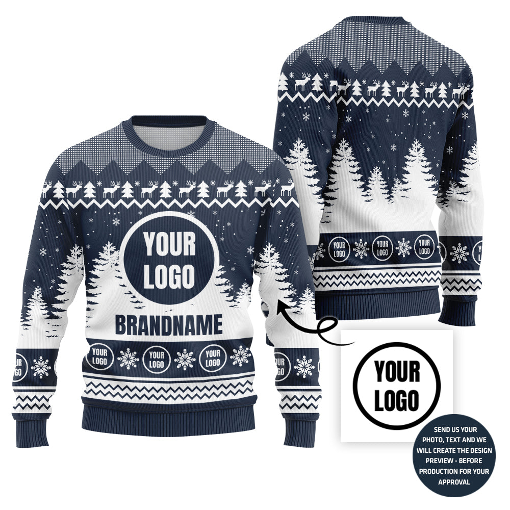 Custom Logo And Brand Name Holiday Sweater For Groups