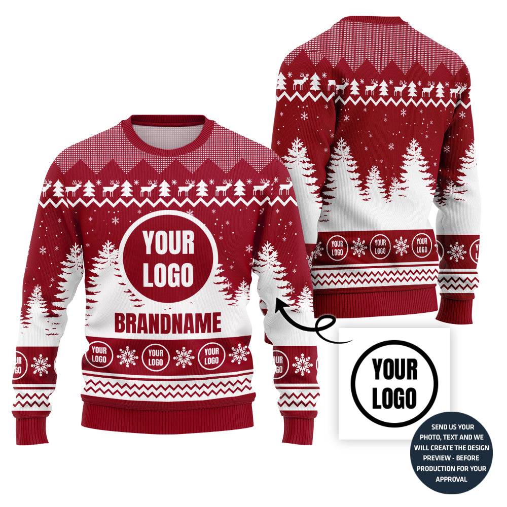 Custom Logo And Brand Name Holiday Sweater For Groups