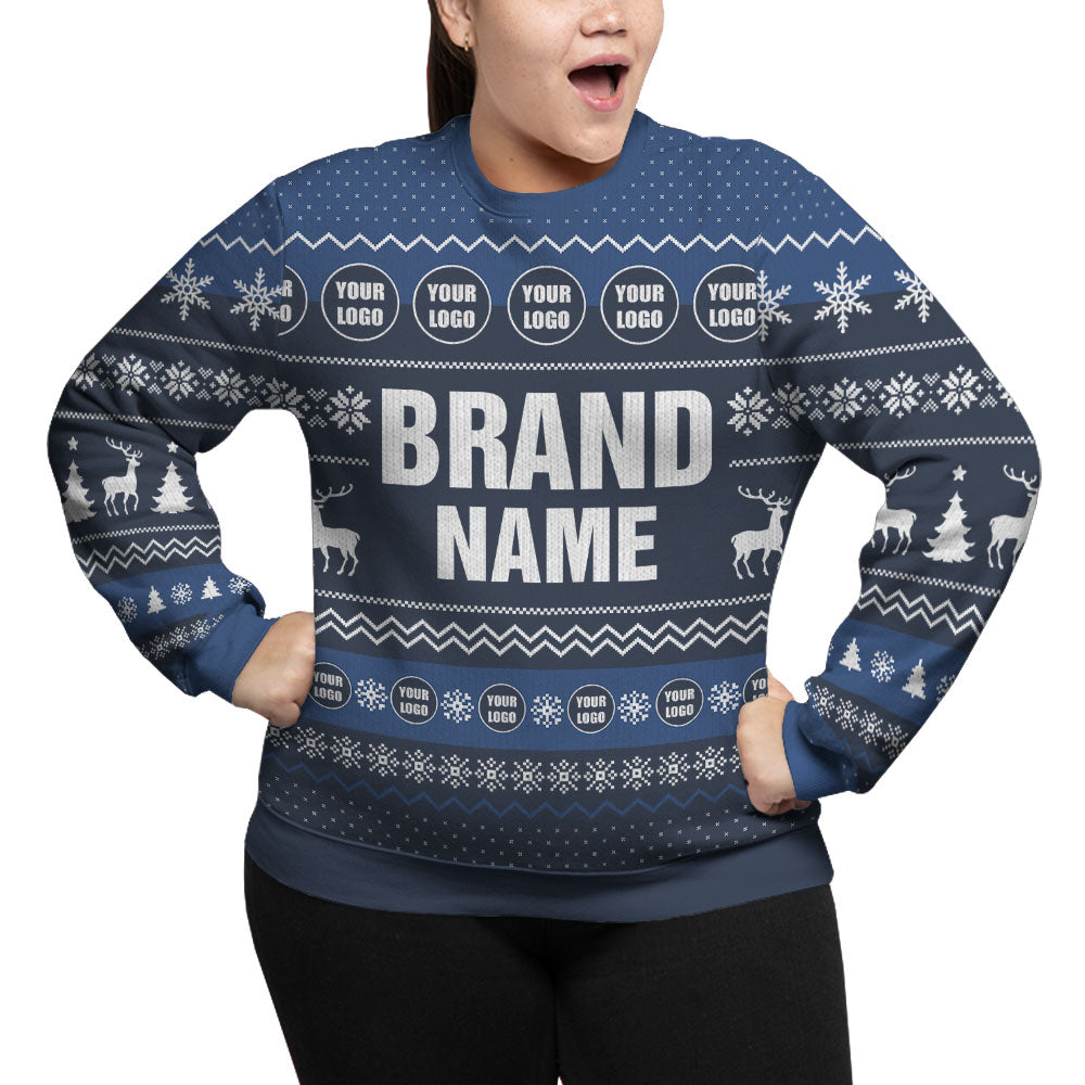 Custom Logo And Brand Name Plus Size Ugly Xmas Sweater