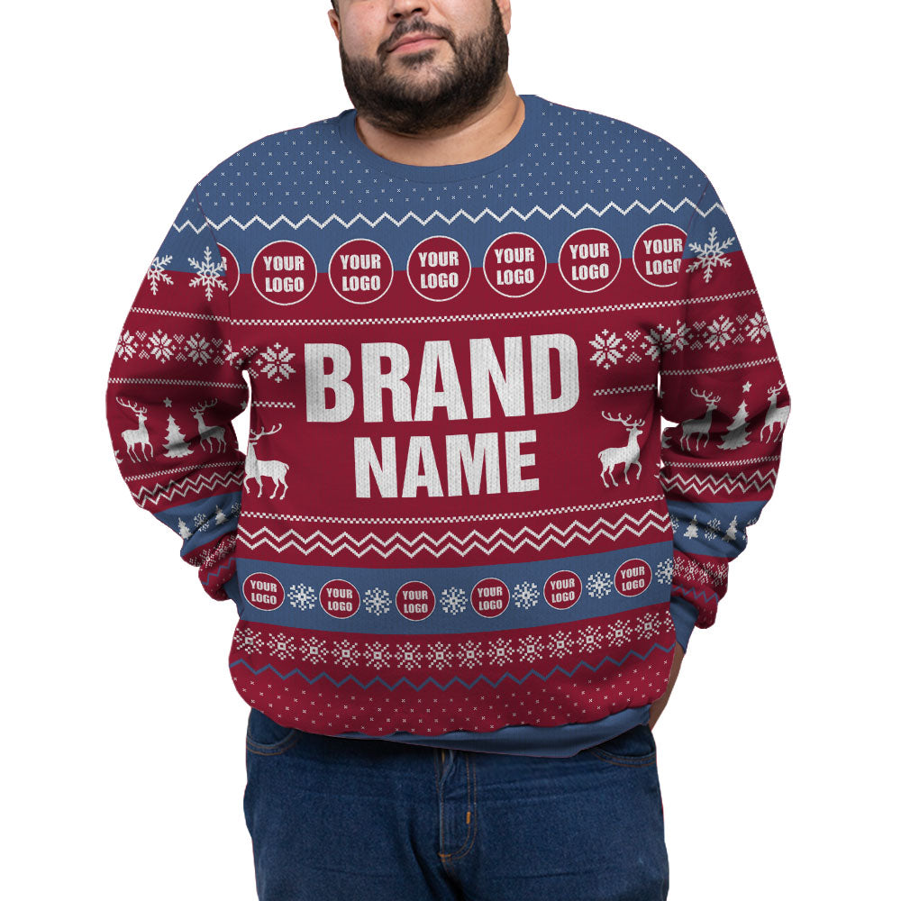 Custom Logo And Brand Name Plus Size Ugly Xmas Sweater