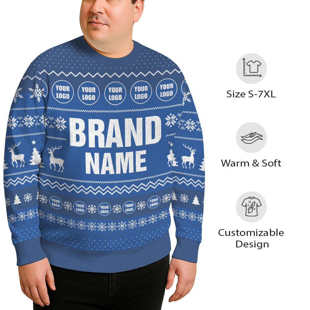 Custom Logo And Brand Name Plus Size Ugly Xmas Sweater