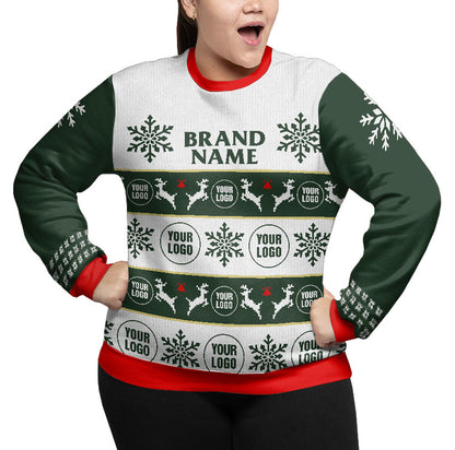Custom Logo And Brand Name Plus Size Xmas Sweater