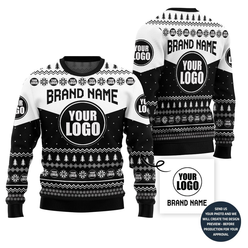 Custom Logo And Brand Name Ugly Christmas Sweater