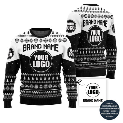 Custom Logo And Brand Name Ugly Christmas Sweater