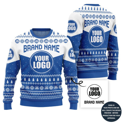 Custom Logo And Brand Name Ugly Christmas Sweater