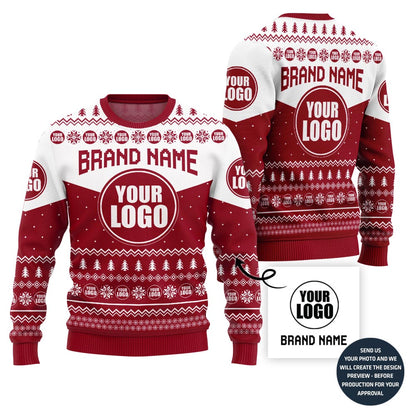 Custom Logo And Brand Name Ugly Christmas Sweater
