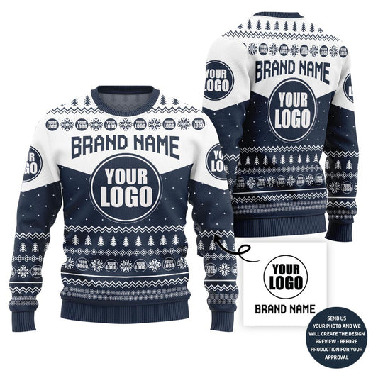 Custom Logo And Brand Name Ugly Christmas Sweater