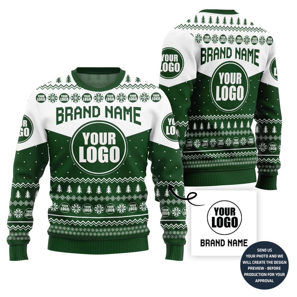 Custom Logo And Brand Name Ugly Christmas Sweater