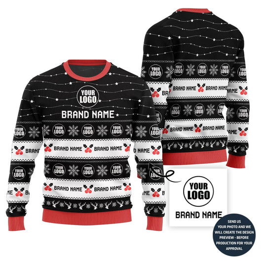 Custom Logo And Brand Name Ugly Christmas Sweaters