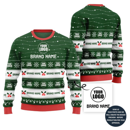 Custom Logo And Brand Name Ugly Christmas Sweaters