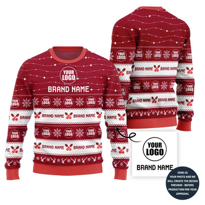 Custom Logo And Brand Name Ugly Christmas Sweaters