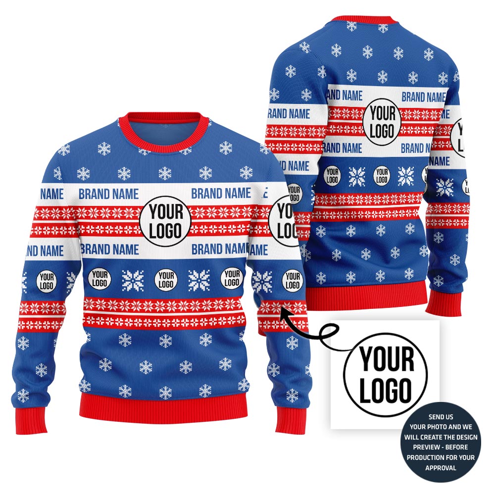 Custom Logo And Brand Name Ugly Holiday Sweater