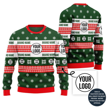 Custom Logo And Brand Name Ugly Holiday Sweater