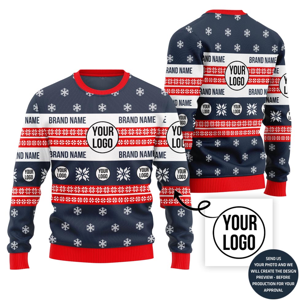 Custom Logo And Brand Name Ugly Holiday Sweater