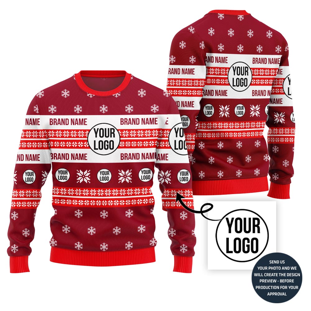 Custom Logo And Brand Name Ugly Holiday Sweater