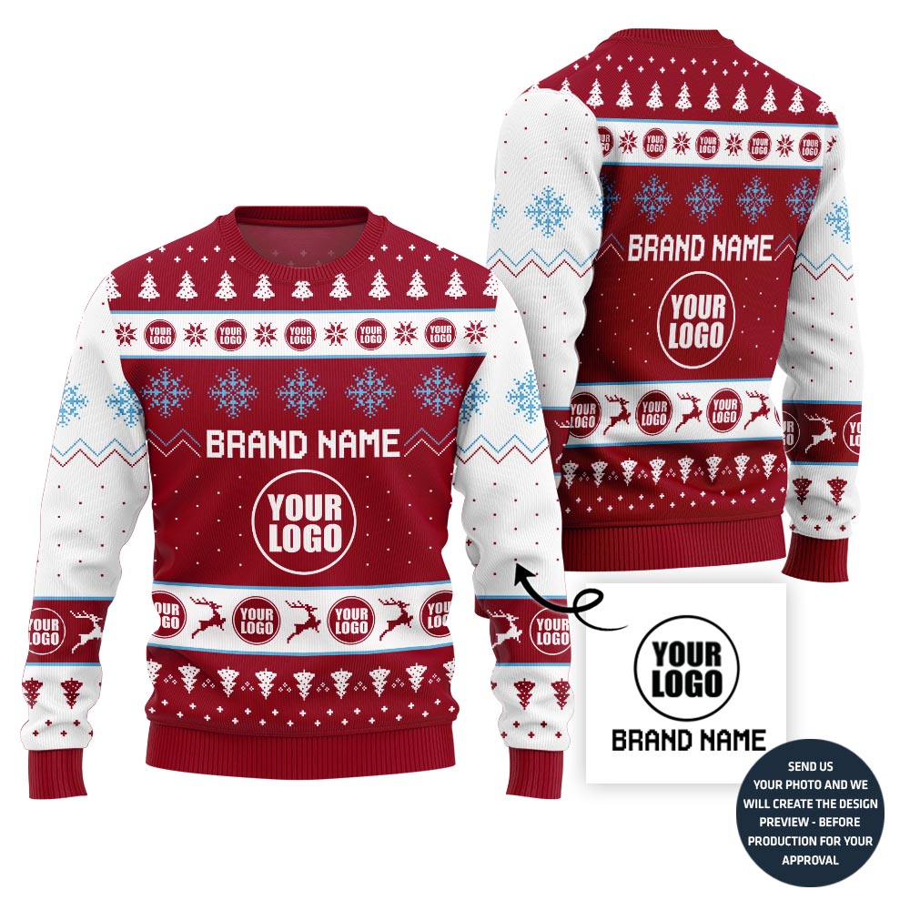 Custom Logo And Brand Name Xmas Sweater Bulk Order