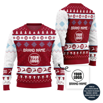 Custom Logo And Brand Name Xmas Sweater Bulk Order