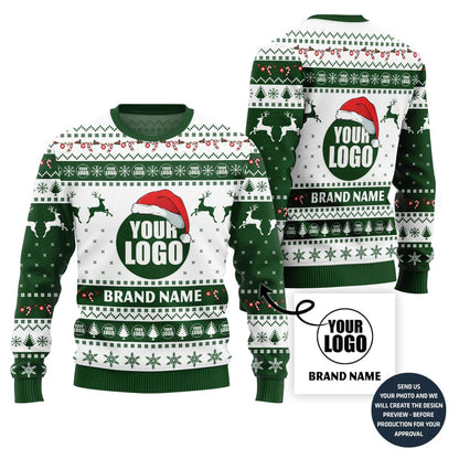 Custom Logo And Business Name Ugly Holiday Sweater