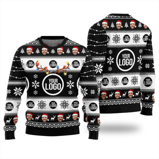 Custom Logo And Face Ugly Christmas Sweater