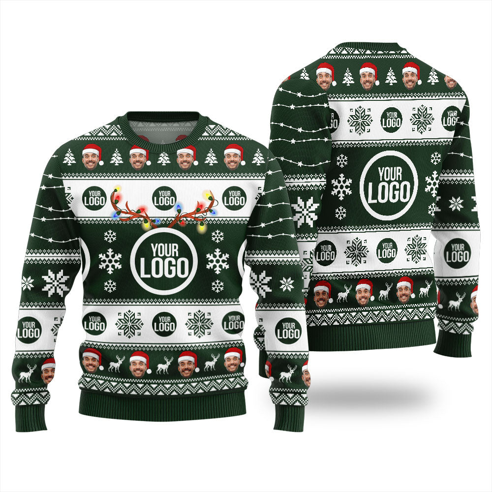 Custom Logo And Face Ugly Christmas Sweater