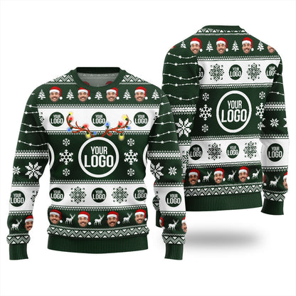 Custom Logo And Face Ugly Christmas Sweater