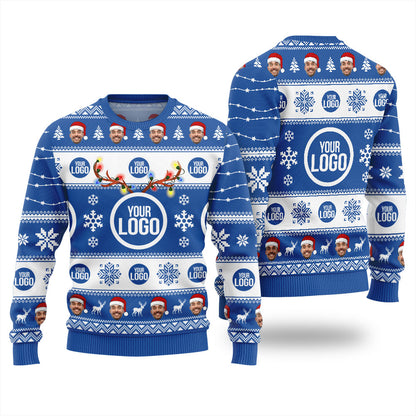Custom Logo And Face Ugly Christmas Sweater