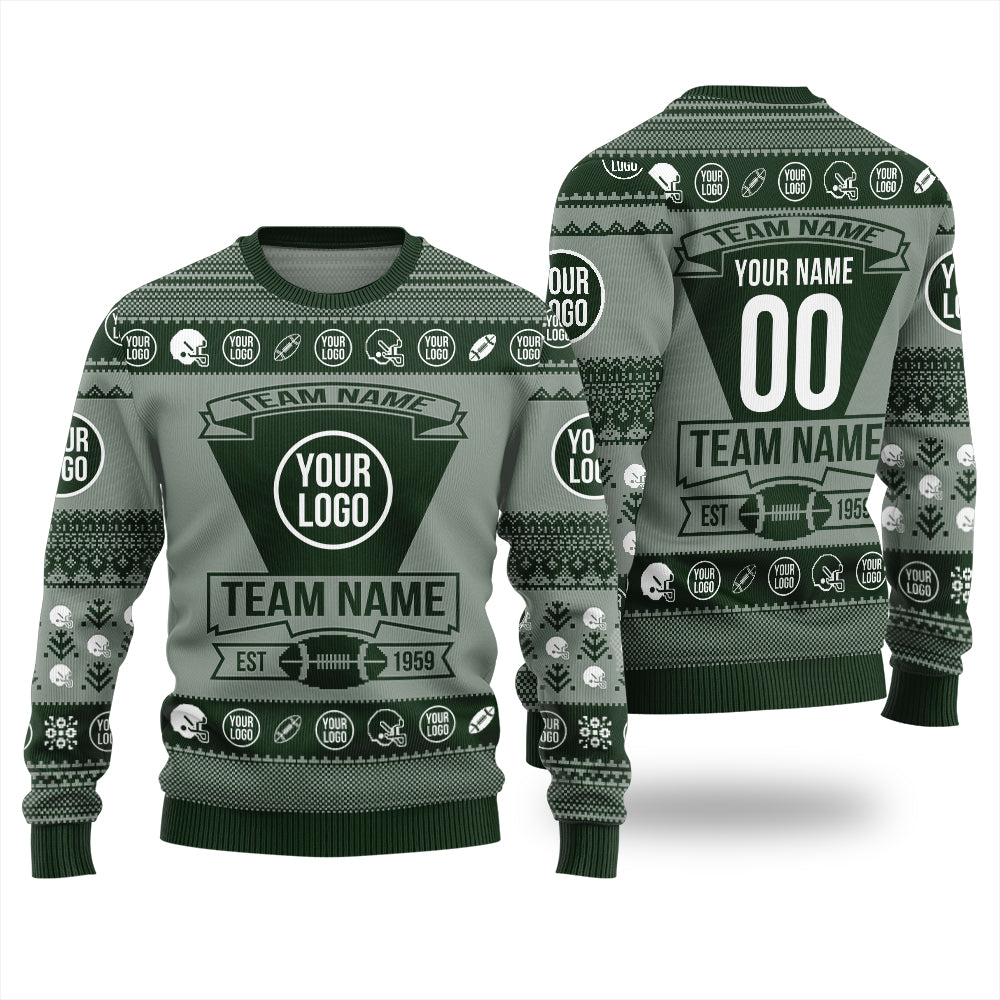 Custom Logo And Team Name For Football Club Xmas Sweater