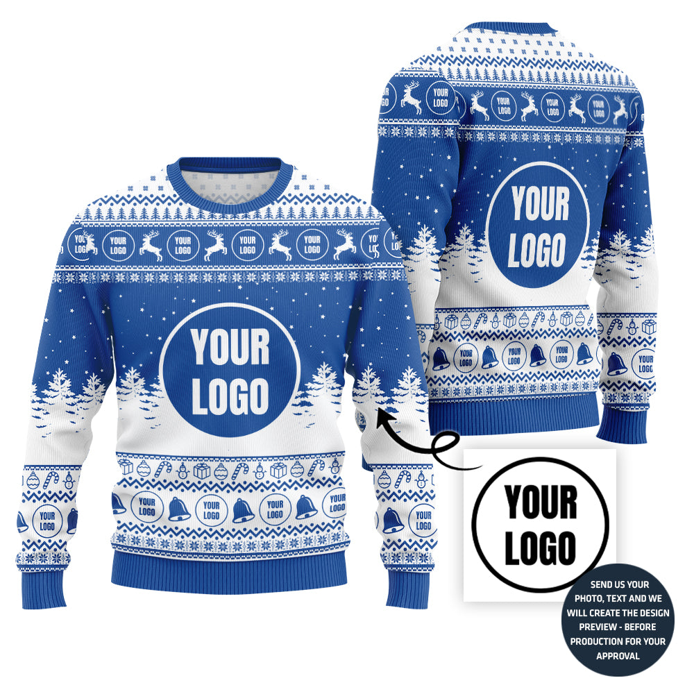 Custom Logo Basic Ugly Christmas Sweater For Group