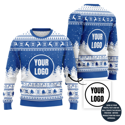Custom Logo Basic Ugly Christmas Sweater For Group