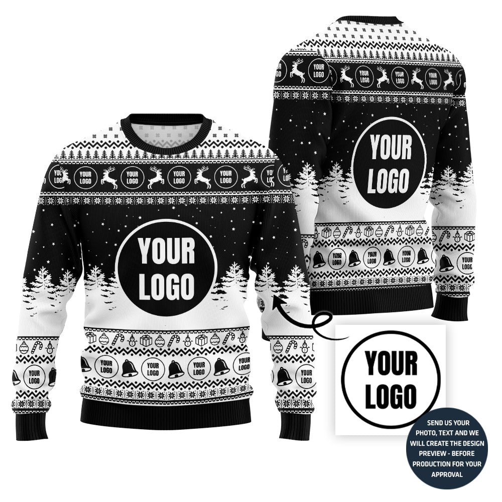 Custom Logo Basic Ugly Christmas Sweater For Group
